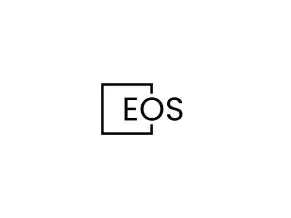 Eos Písmena Izolovaná Bílém Pozadí Vektorové Logo — Stockový vektor