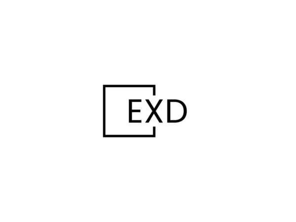 Lettres Exd Isolées Sur Fond Blanc Logo Vectoriel — Image vectorielle