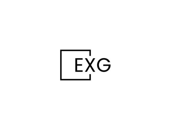 Lettres Exg Isolées Sur Fond Blanc Logo Vectoriel — Image vectorielle