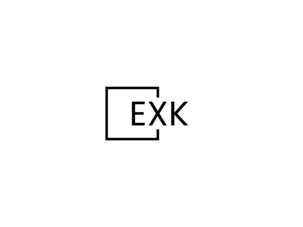 Exk Litery Izolowane Białym Tle Logo Wektora — Wektor stockowy