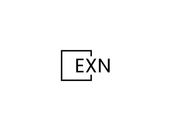 Exn Lettres Isolées Sur Fond Blanc Logo Vectoriel — Image vectorielle