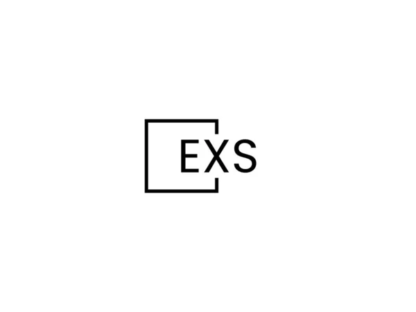 Lettres Exs Isolées Sur Fond Blanc Logo Vectoriel — Image vectorielle