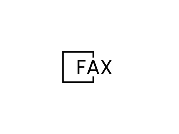 Fax Letters Geïsoleerd Witte Achtergrond Vector Logo — Stockvector