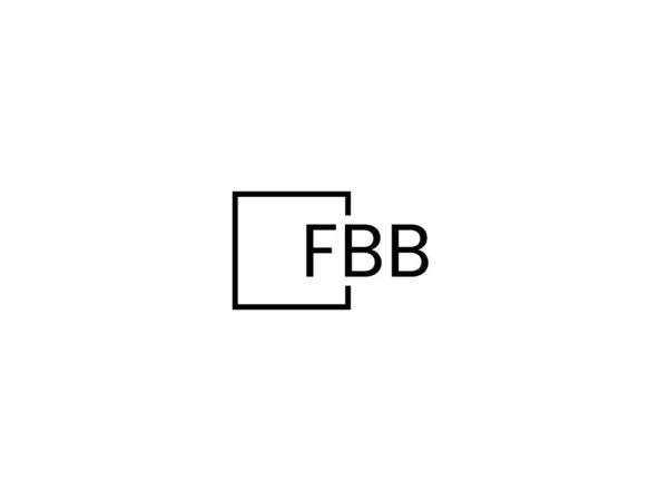 Lettere Fbb Isolate Sfondo Bianco Logo Vettoriale — Vettoriale Stock