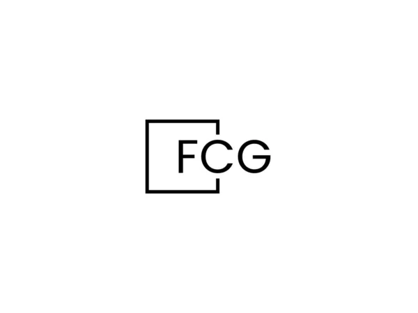 Fcg Buchstaben Isoliert Auf Weißem Hintergrund Vektor Logo — Stockvektor