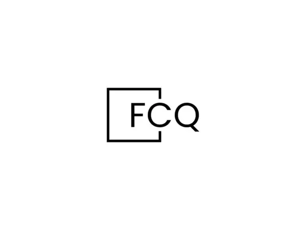 Fcq Buchstaben Isoliert Auf Weißem Hintergrund Vektor Logo — Stockvektor