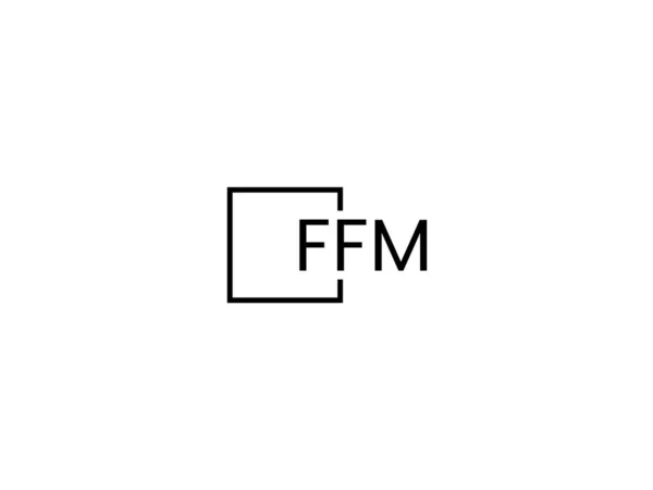 Lettres Ffm Isolées Sur Fond Blanc Logo Vectoriel — Image vectorielle