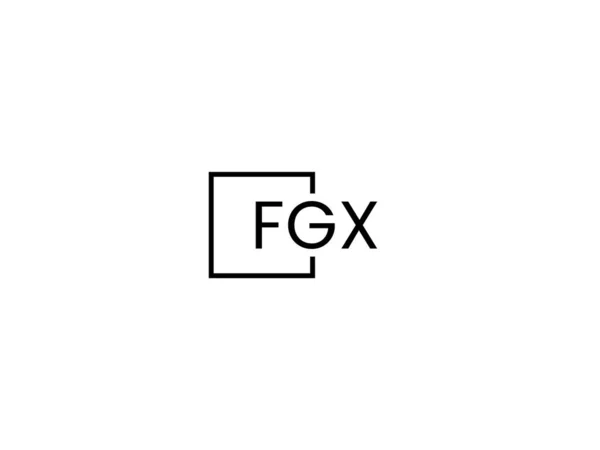 Fgx Buchstaben Isoliert Auf Weißem Hintergrund Vektor Logo — Stockvektor
