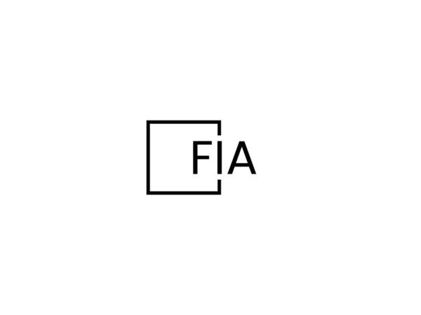 Fia Buchstaben Isoliert Auf Weißem Hintergrund Vektor Logo — Stockvektor