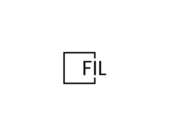 Lettres Fil Isolées Sur Fond Blanc Logo Vectoriel — Image vectorielle