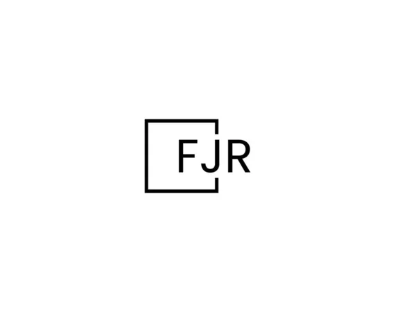 Letras Fjr Aisladas Sobre Fondo Blanco Logotipo Vectorial — Archivo Imágenes Vectoriales