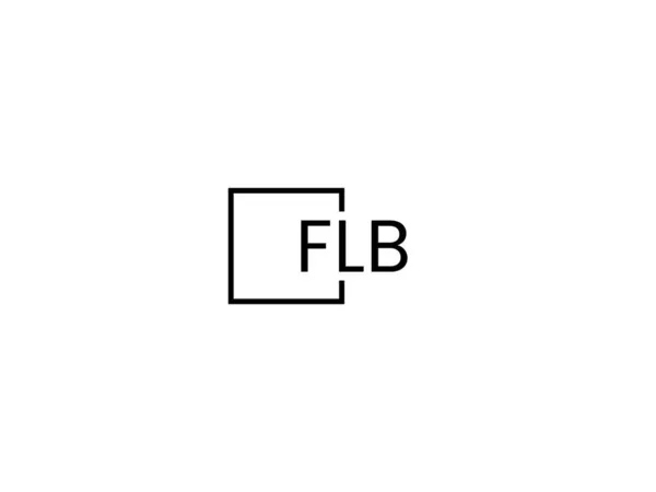Lettere Flb Isolate Sfondo Bianco Logo Vettoriale — Vettoriale Stock