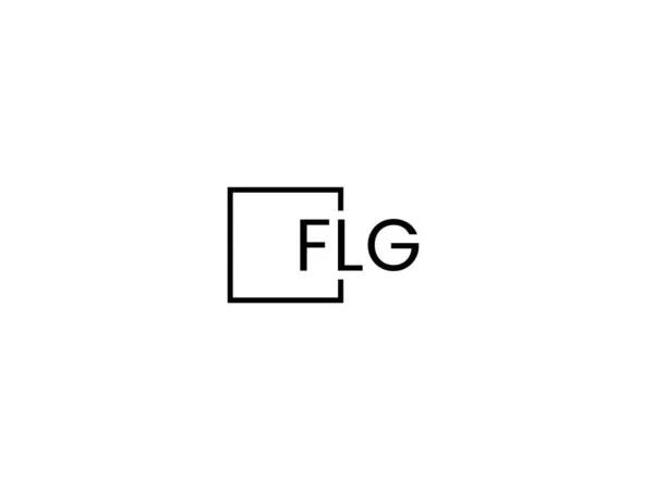 Flg Buchstaben Isoliert Auf Weißem Hintergrund Vektor Logo — Stockvektor