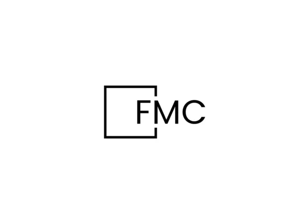 Fmc Buchstaben Isoliert Auf Weißem Hintergrund Vektor Logo — Stockvektor
