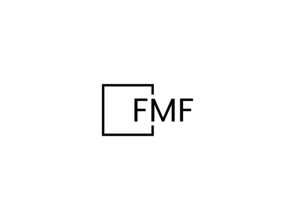 Letras Fmf Aisladas Sobre Fondo Blanco Logotipo Vectorial — Archivo Imágenes Vectoriales