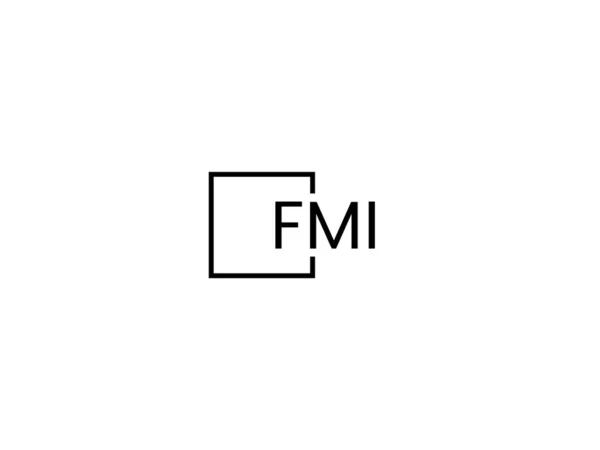 Fmi Letras Aisladas Sobre Fondo Blanco Logotipo Del Vector — Archivo Imágenes Vectoriales