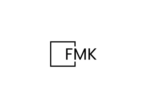 Fmk Letters Geïsoleerd Witte Achtergrond Vector Logo — Stockvector