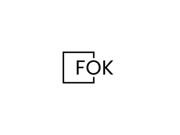Fok Letters Geïsoleerd Witte Achtergrond Vector Logo — Stockvector