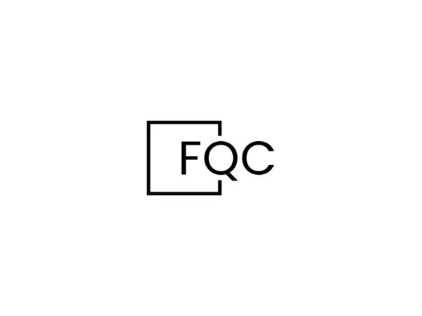 Fqc Harfleri Beyaz Arkaplan Vektör Logosu Üzerinde Izole — Stok Vektör