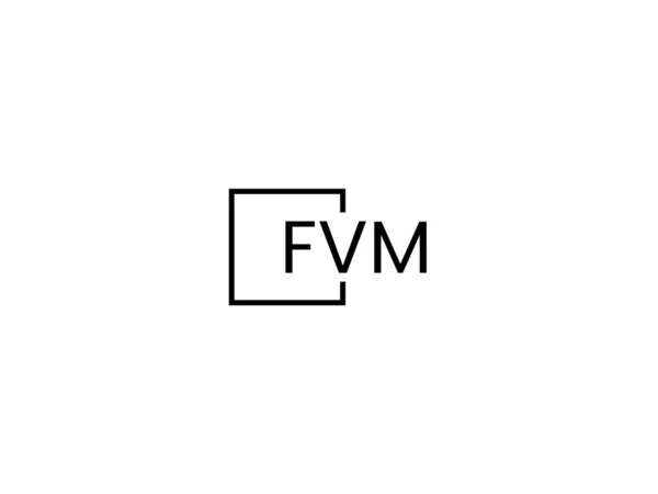 Letras Fvm Aisladas Sobre Fondo Blanco Logotipo Vectorial — Archivo Imágenes Vectoriales