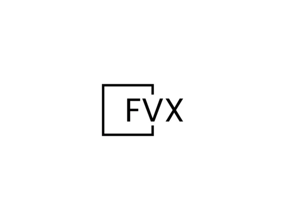 Fvx Buchstaben Isoliert Auf Weißem Hintergrund Vektor Logo — Stockvektor
