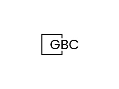 GBC harfleri logo tasarım vektör şablonu
