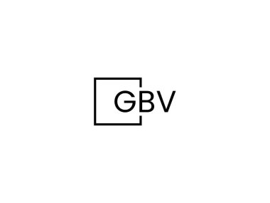 GBV harfleri logo tasarım vektör şablonu