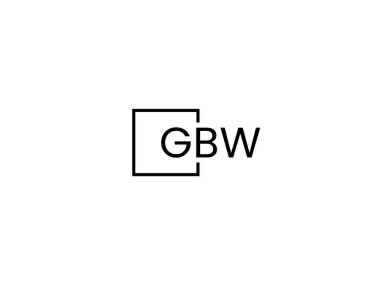 GBW harfleri logo tasarım vektör şablonu