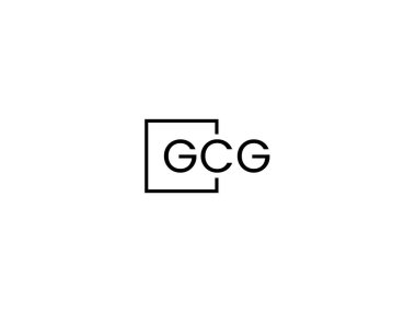 GCG harfleri logo tasarım vektör şablonu
