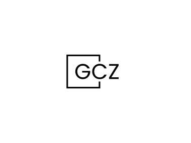 GCZ harfleri logo tasarım vektör şablonu