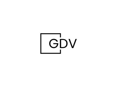 GDV harfleri logo tasarım vektör şablonu