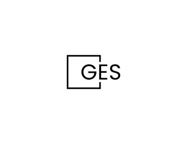 GES harfleri logo tasarım vektör şablonu