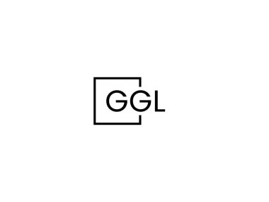 GGL harfleri logo tasarım vektör şablonu