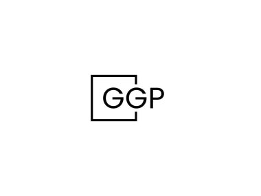 GGP harfleri logo tasarım vektör şablonu