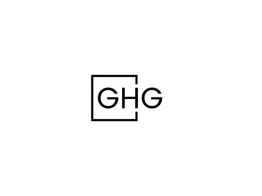 GHG harfleri logo tasarım vektör şablonu