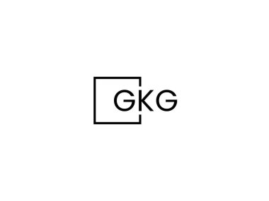 GKG harfleri logo tasarım vektör şablonu