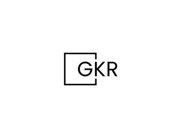 GKR harfleri logo tasarım vektör şablonu