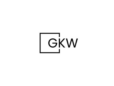 GKW harfleri logo tasarım vektör şablonu