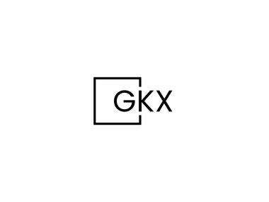 GKX harfleri logo tasarım vektör şablonu