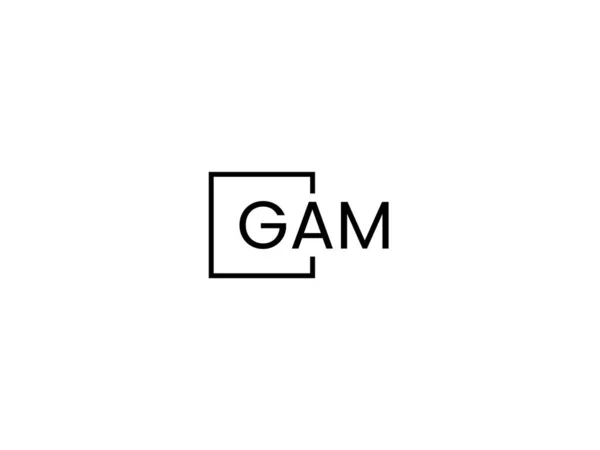 Gam Letters Logo Ontwerp Vector Template — Stockvector