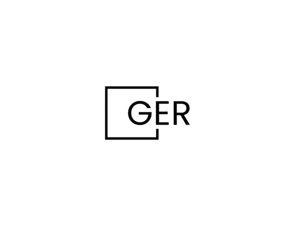 Ger Letras Logotipo Modelo Vetor Design — Vetor de Stock