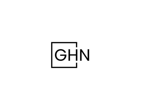 Ghn Harfleri Logo Tasarım Vektör Şablonu — Stok Vektör