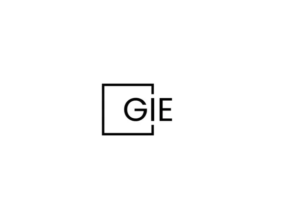 Modelo Vetor Design Logotipo Letras Gie — Vetor de Stock