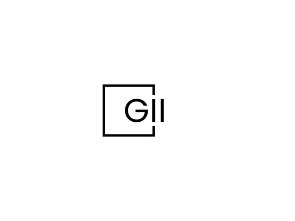 Πρότυπο Φορέα Σχεδιασμού Λογότυπου Γραμμάτων Gii — Διανυσματικό Αρχείο