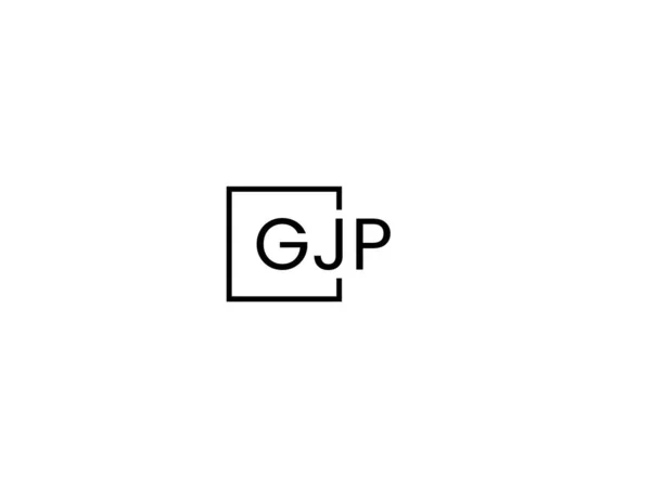 Gjp Buchstaben Logo Design Vektorvorlage — Stockvektor