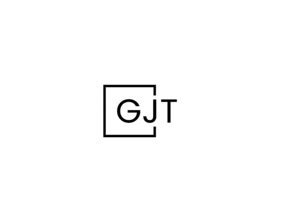 Gjt Letras Logotipo Modelo Vetor Design —  Vetores de Stock