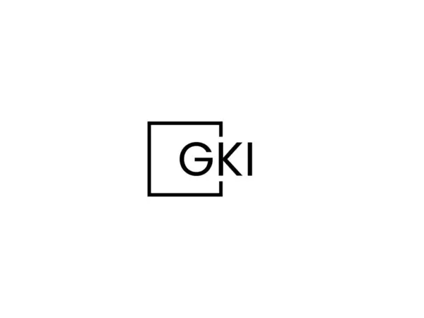 Gki Letras Logotipo Modelo Vetor Design —  Vetores de Stock