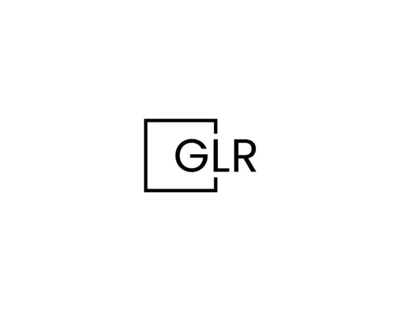 Glr Γράμματα Λογότυπο Σχεδιασμό Διανυσματικό Πρότυπο — Διανυσματικό Αρχείο