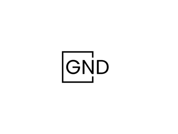 Gnd Letters Logo Ontwerp Vector Template — Stockvector