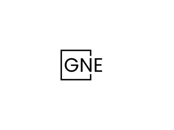 Gne Letters Logo Ontwerp Vector Template — Stockvector